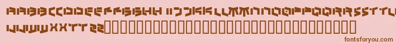 BedlamAbsolute Font – Brown Fonts on Pink Background