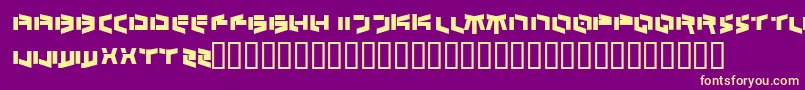 Шрифт BedlamAbsolute – жёлтые шрифты на фиолетовом фоне