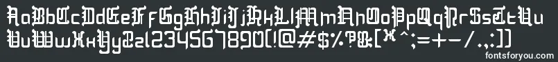 フォントBlackletterBuffoonery – 白い文字