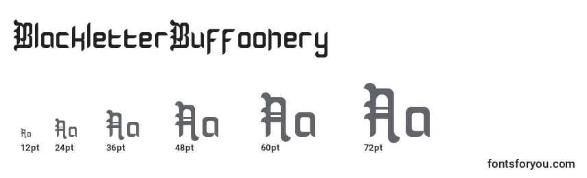 BlackletterBuffoonery Font Sizes