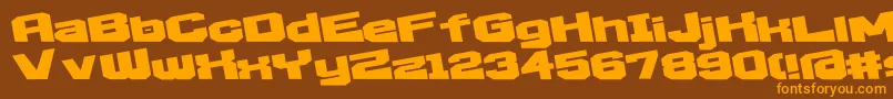 D3EgoistismExtra Font – Orange Fonts on Brown Background