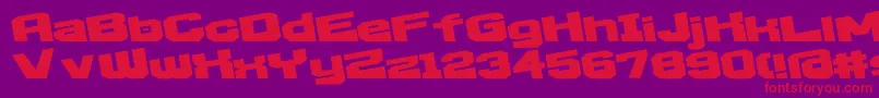 D3EgoistismExtra Font – Red Fonts on Purple Background