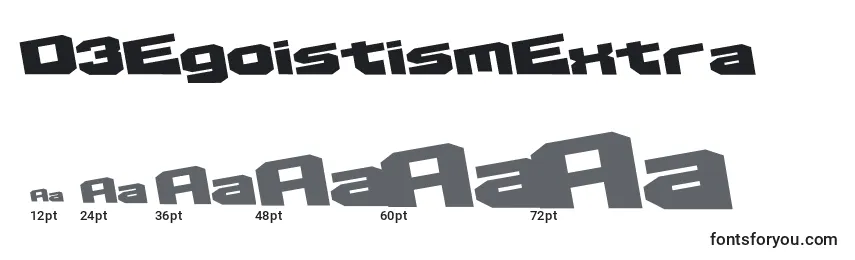 D3EgoistismExtra Font Sizes
