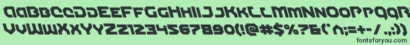 Gunnerstormleft Font – Black Fonts on Green Background