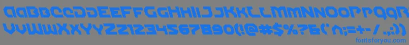 Gunnerstormleft Font – Blue Fonts on Gray Background