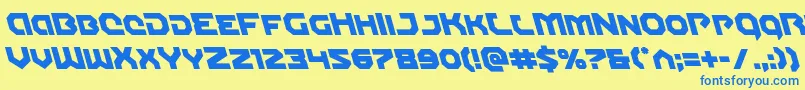 Gunnerstormleft Font – Blue Fonts on Yellow Background