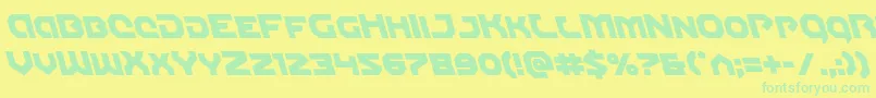 Gunnerstormleft Font – Green Fonts on Yellow Background