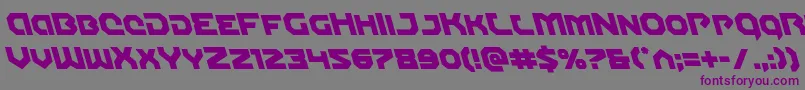 Gunnerstormleft Font – Purple Fonts on Gray Background