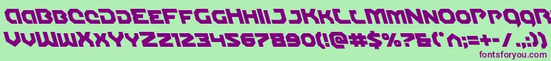 Gunnerstormleft Font – Purple Fonts on Green Background