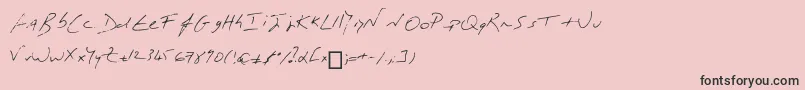 MonР’criture Font – Black Fonts on Pink Background