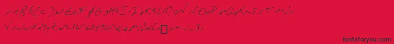 MonР’criture Font – Black Fonts on Red Background