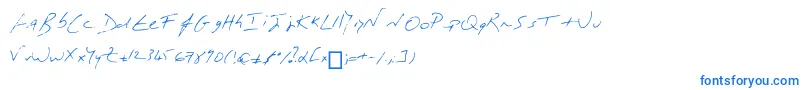 MonР’criture Font – Blue Fonts on White Background