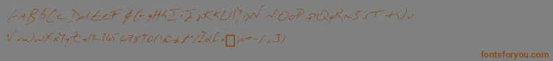 MonР’criture-Schriftart – Braune Schriften auf grauem Hintergrund