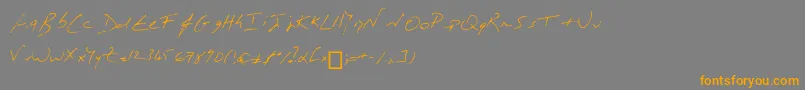MonР’criture Font – Orange Fonts on Gray Background