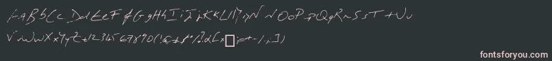 MonР’criture Font – Pink Fonts on Black Background