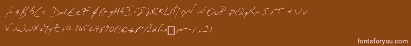 MonР’criture Font – Pink Fonts on Brown Background