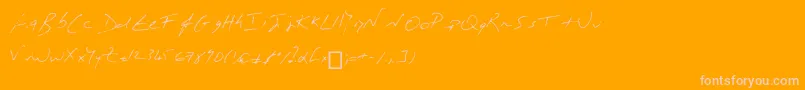 MonР’criture Font – Pink Fonts on Orange Background