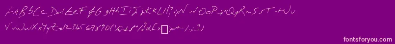 MonР’criture Font – Pink Fonts on Purple Background