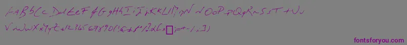 MonР’criture Font – Purple Fonts on Gray Background