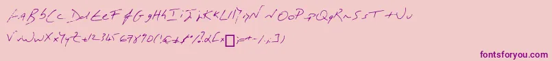 MonР’criture Font – Purple Fonts on Pink Background