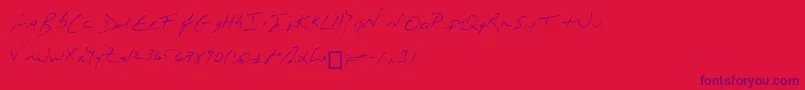 MonР’criture Font – Purple Fonts on Red Background