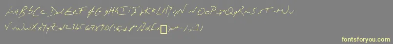 MonР’criture Font – Yellow Fonts on Gray Background