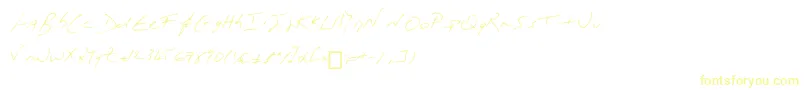 MonР’criture Font – Yellow Fonts on White Background