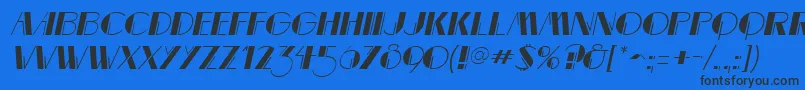 MarqueemieuxItalic Font – Black Fonts on Blue Background