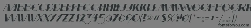 フォントMarqueemieuxItalic – 黒い文字の灰色の背景