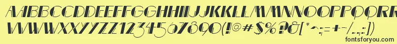 MarqueemieuxItalic Font – Black Fonts on Yellow Background