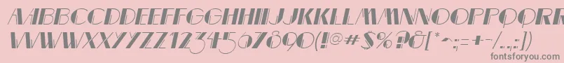 MarqueemieuxItalic Font – Gray Fonts on Pink Background