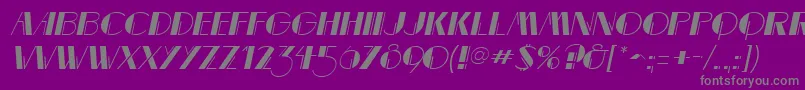 MarqueemieuxItalic Font – Gray Fonts on Purple Background