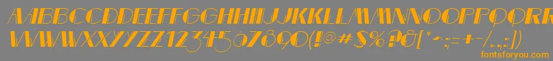 Шрифт MarqueemieuxItalic – оранжевые шрифты на сером фоне