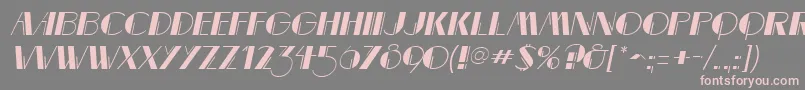 MarqueemieuxItalic Font – Pink Fonts on Gray Background