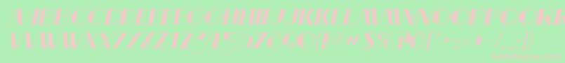 MarqueemieuxItalic Font – Pink Fonts on Green Background