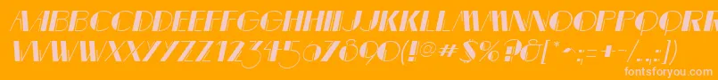 MarqueemieuxItalic Font – Pink Fonts on Orange Background
