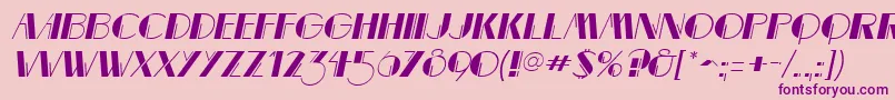 MarqueemieuxItalic Font – Purple Fonts on Pink Background