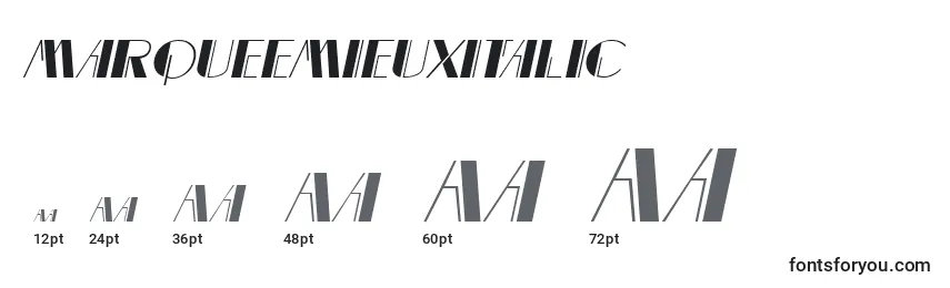 MarqueemieuxItalic Font Sizes
