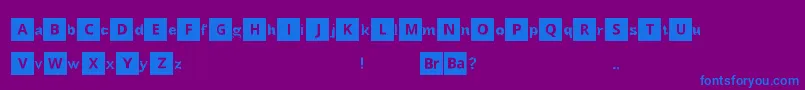 BreakingBad Font – Blue Fonts on Purple Background