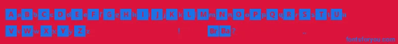 フォントBreakingBad – 赤い背景に青い文字