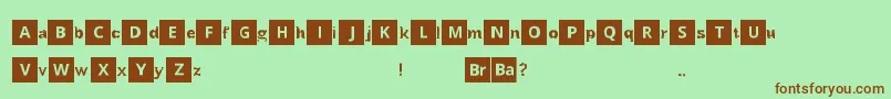 Шрифт BreakingBad – коричневые шрифты на зелёном фоне