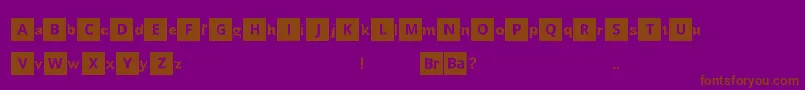 BreakingBad-fontti – ruskeat fontit violetilla taustalla