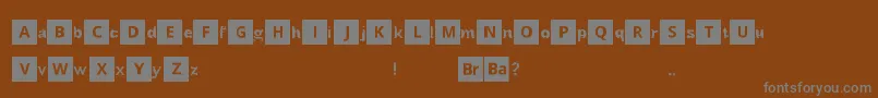 BreakingBad-fontti – harmaat kirjasimet ruskealla taustalla