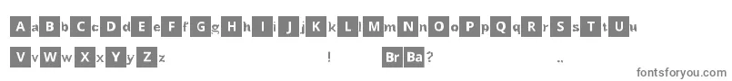 BreakingBad-fontti – harmaat kirjasimet valkoisella taustalla