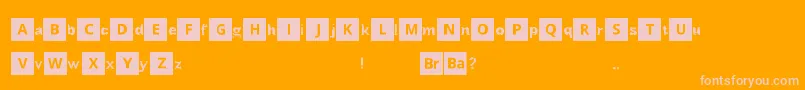 BreakingBad-fontti – vaaleanpunaiset fontit oranssilla taustalla