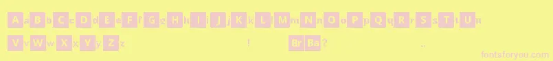 BreakingBad Font – Pink Fonts on Yellow Background