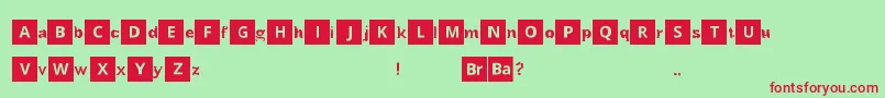 BreakingBad-fontti – punaiset fontit vihreällä taustalla