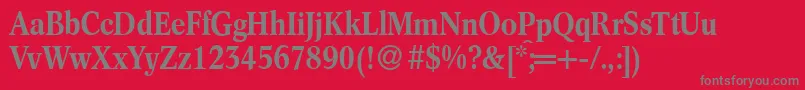 C791RomanBold Font – Gray Fonts on Red Background