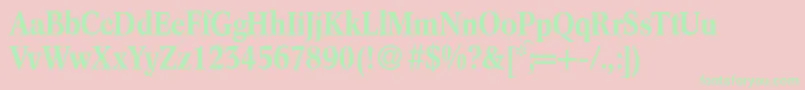 C791RomanBold Font – Green Fonts on Pink Background