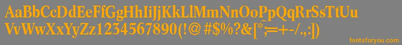 C791RomanBold Font – Orange Fonts on Gray Background